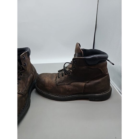 Mens Red Wing Shoes Work Boots Brown Steel Toe ASTM F 2413-11 Sz 12 - Picture 2 of 11
